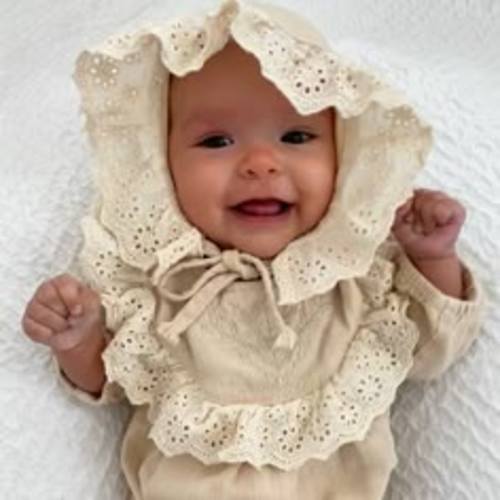 Vintage Eyelet Romper w/Bonnet Set