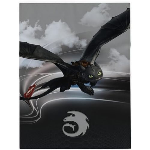 How to Train Your Dragon Toothless Kids Bedding Super Soft Plush Cozy Throw, 46 in x 60 in, (Officially Licensed Product) By Franco