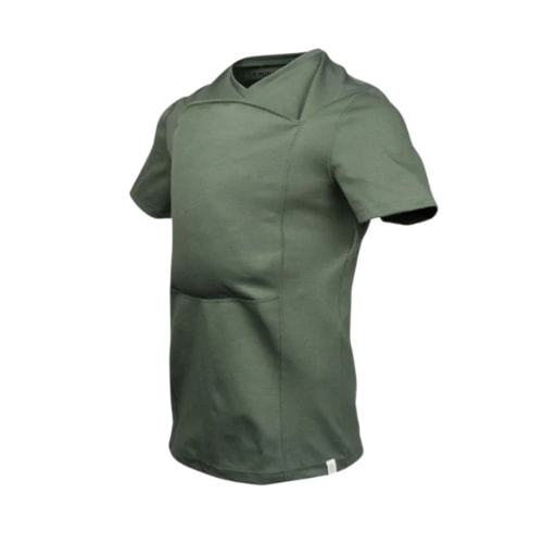 LIOR Kangaroo Pocket T-Shirt - Green / DAD / L