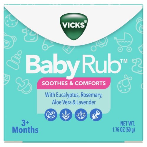 Vicks Babyrub with Soothing Aloe, Eucalyptus and Lavender, 1.76 Oz