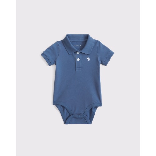 baby icon polo bodysuit