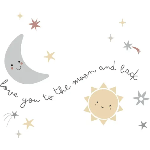 Bedtime Originals Little Star Celestial Moon & Stars Wall Decal/Stickers