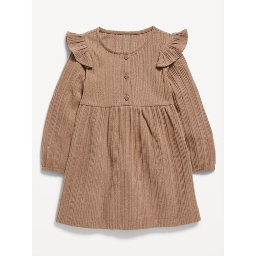 Long-Sleeve Cozy-Knit Dress for Toddler Girls