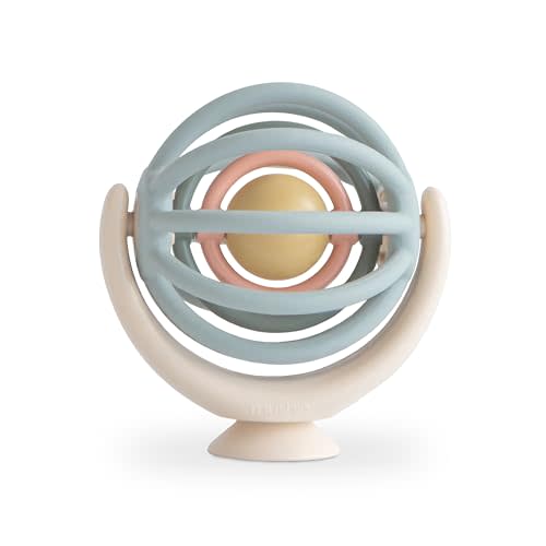 mushie Suction Spinner Ball Toy | Toddler Sensory Toys for Bath & Play