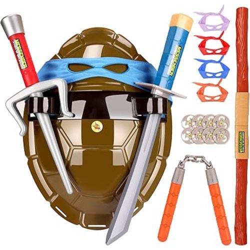 Turtle Shell Boys Toys Role-Playing Turtle Shell Costume, Super Cosplay Costume Cos Dressed Suit for Kids, Kids Halloween Costume for Boys and Girls