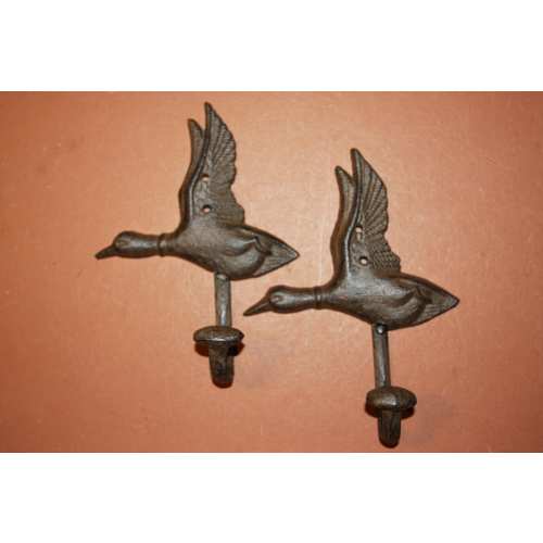 Duck Wall Hooks, Cast Iron, Duck Hunters, Free Ship H-04