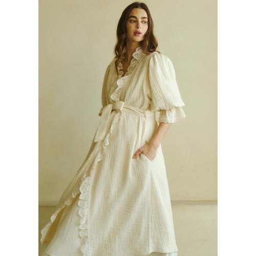 LACED MUSLIN ROBE
