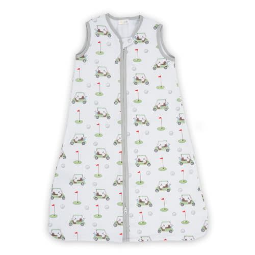 LollyBanks Sleep Sack 100% Organic Cotton Baby, 0.5 TOG Baby Sleep Sacks Lightweight, 2-Way Zipper Toddler Sleeper Soft, 18-24 Months Sacks for Baby Boys and Girls (Golf Outfit)