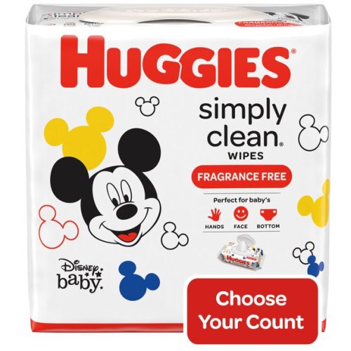 Huggies Simply Clean Unscented Baby Wipes, 3 Flip-Top Packs (192 Wipes Total) - Huggies Simply Clean Unscented Baby Wipes, 3 Flip-Top Packs (192 Wipes Total)
