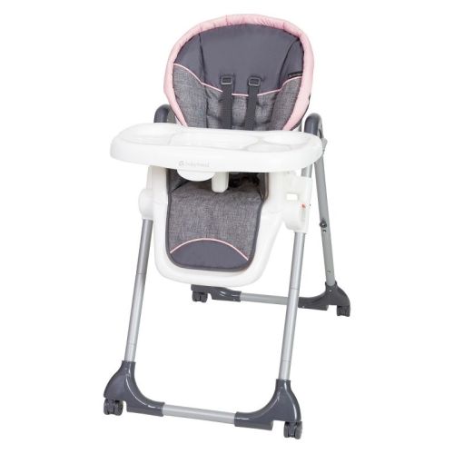 Baby Trend Dine Time 3-in-1 High Chair - Starlight Pink: Adjustable Height, Removable Tray, Safety Harness, Wheels