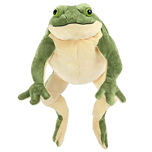 MorisMos Giant Frog Stuffed Animal, 22 Inch Realistic Green Frog Plush Toy | Soft oversized plush companion with lifelike details, perfect for hugging, bedroom decor, and gifting kids or frog lovers