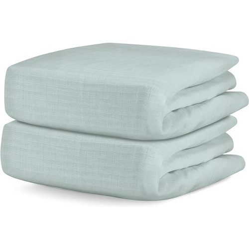 Newton Baby Fitted Single Layer Crib Sheet (2-Pack) - Ultra Breathable and Soft, Organic Cotton, Fits All Standard Cribs, Sage