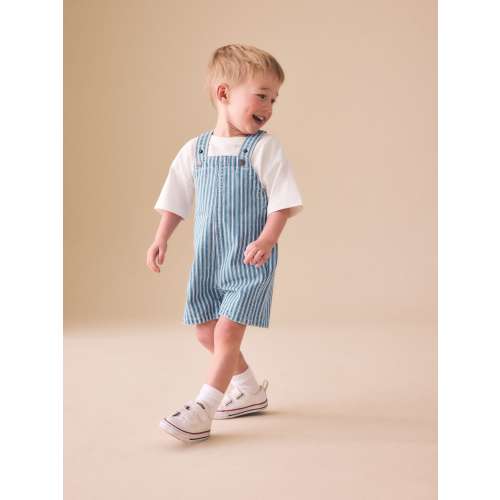 Stripe Denim Dungarees (3mths-7yrs)