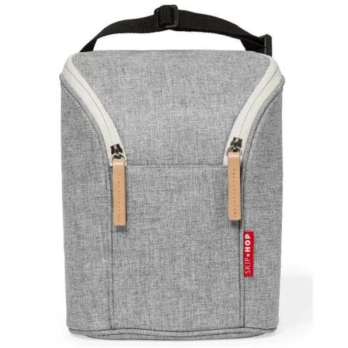 Skip Hop - Grab & Go Double Bottle Bag, Grey Melange