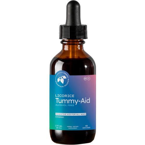 Mountain Meadow Herbs Licorice Tummy-Aid for Babies & Kids – Gas Relief Drops for Colic, Upset Stomach, Reflux & Bloating – Natural, Alcohol-Free Liquid Formula – 2 oz