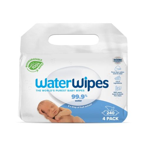 WaterWipes Baby & Newborn Sensitive Wipes 4x60 Pack