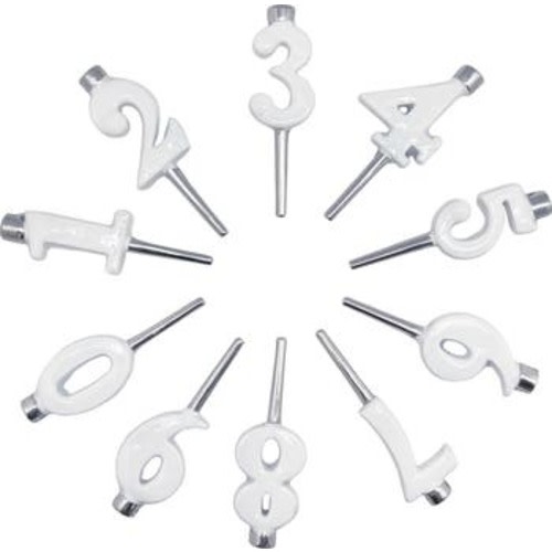 Enamel Recycled Aluminum Number Candleholder Set