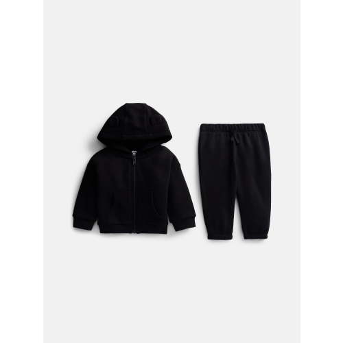 Wonder Nation Baby Zip Up Hoodie and Joggers Fleece Set, Sizes 0/3M-24M