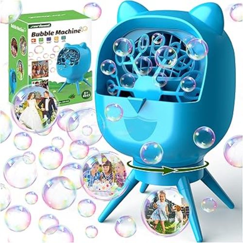 Zerhunt Bubble Machine Rechargeable Bubble Maker: 500ML Automatic High-Output Bubble Blower for Parties Weddings Birthdays & Outdoor Activities - Bubble Toys for Kids Toddlers & Family Entertainment