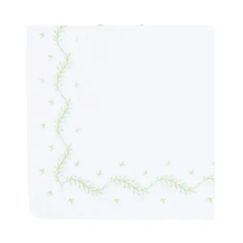 Embroidered Crib Sheet in Meadow | Over The Moon