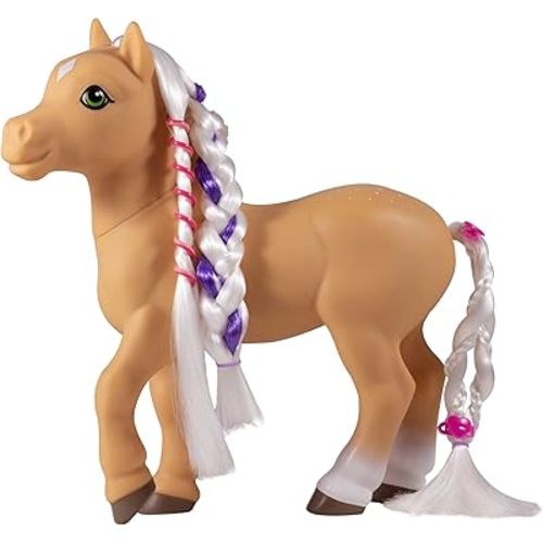 Breyer Horses Mane Beauty Styling Pony | Sunflower | Blonde Extra-Long Silky No Tangle Mane | 10" x 3.5" x 9.5" | 9 Accessories and 30 Hair Bands | Horse Toy | Model #7415