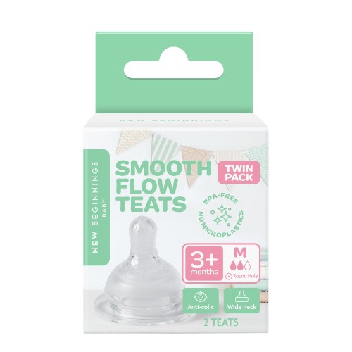 New Beginnings Teats 2 Pack Size Medium