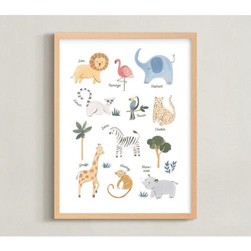 Minted® Safari Friends Animals Wall Art by Teju Reval