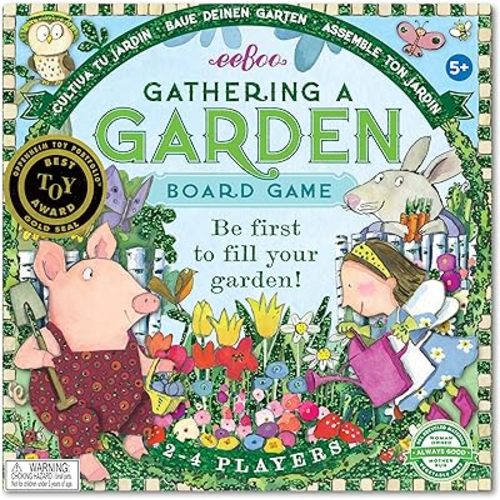 eeBoo: Gathering a Garden Board Game, Educational Games and Activities That Cultivate Conversation, Socialization, and Skill-Building, Perfect for Ages 5 and up