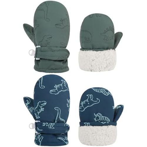 Urban Virgin Infant Baby Toddler Kids Winter Mittnes Lined Fleece Warm Waterproof Ski Snow Gloves For Boys Girls
