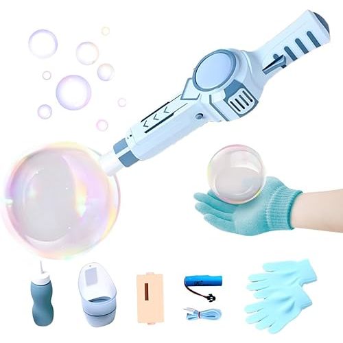 Magic Elastic Bubble Fog Wand, 2026 New Elastic Bubble Fog Bubble Machines, Colorful Bubble Machine, Elastics Bubbles Fog Wand, Interactive Fog Bubbles Machine for Party, Wedding, Birthday (Blue)