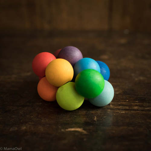 Wooden Baby Beads Grasper - Colourful