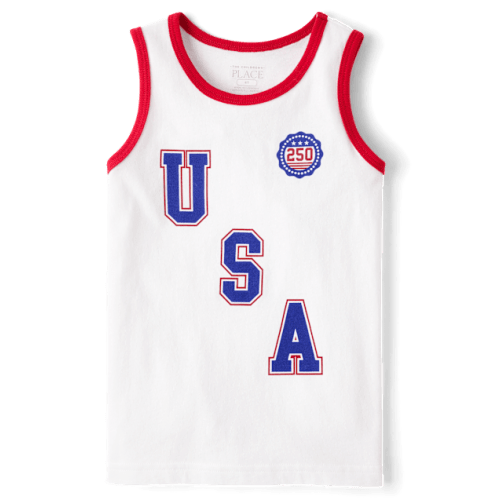 Baby And Toddler Boys USA Tank Top - Red