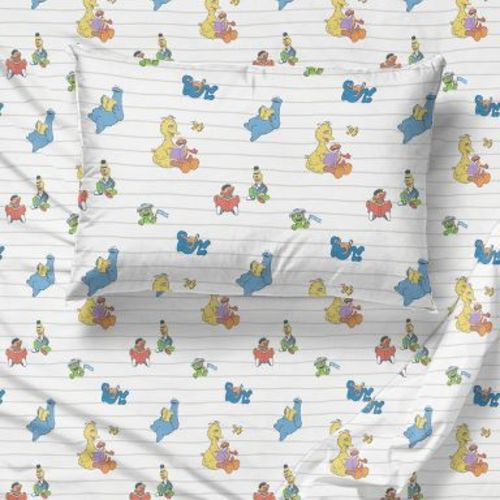 Saturday Park Sesame Street 100% Organic Cotton Kids Full Sheet Set