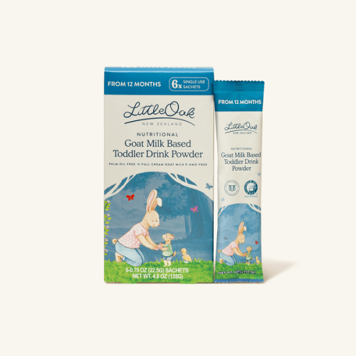 Natural Goat Milk Toddler Milk 6 x 30gm with Olive Oil Travel Sachets
