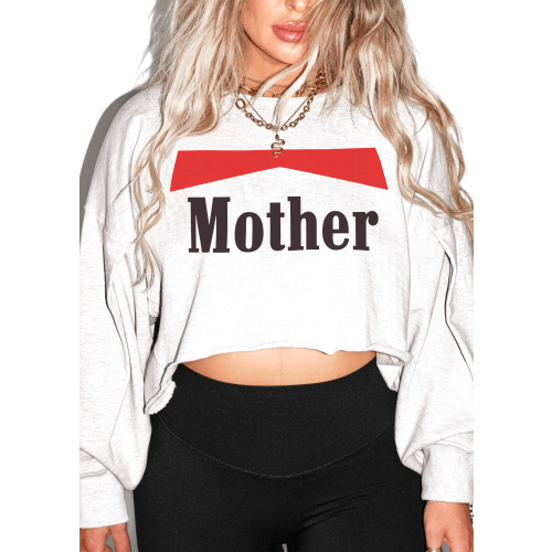 CROPPED VINTAGE MOTHER GRAPHIC SWEATSHIRT