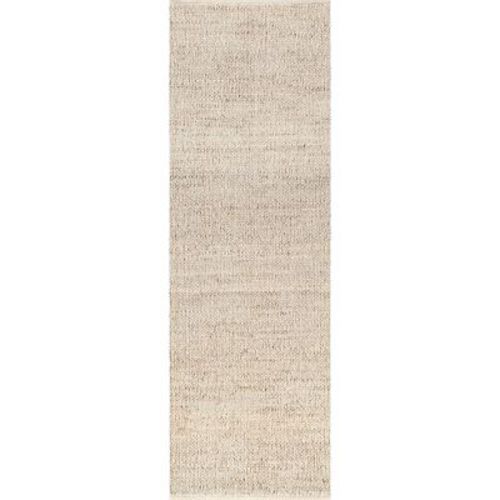 Nuloom Elfriede Farmhouse Jute Blend Area Rug, Runner 2' 6" x 6', Natural