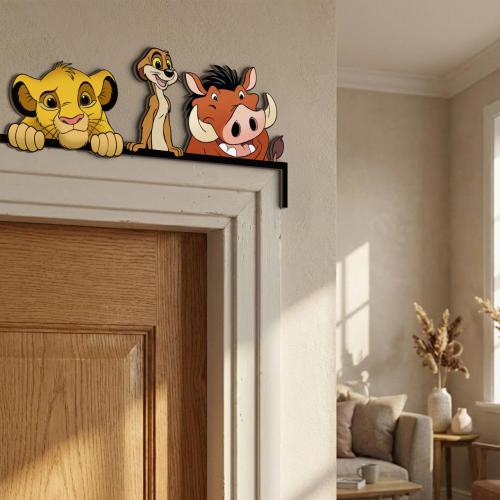 Lion King Wooden Door Topper, Simba and Friends Corner Sign, Bedroom Wall Decor, Safari Nursery Gift