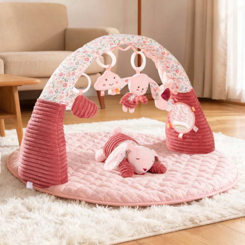 PRVAETU Baby Activity Gym Play Mat with Detachable Musical Sound Toy, Tummy Time & Sensory Playmat for Newborns and Infants 0–12 Months