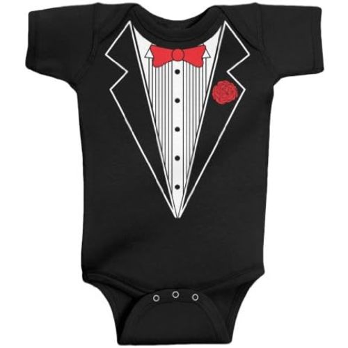 Threadrock Unisex Baby Tuxedo Bodysuit