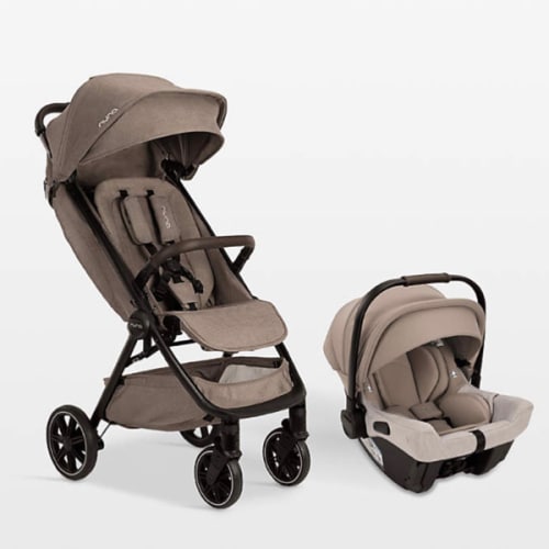 Nuna ® PIPA ™ Urbn Cedar Brown Baseless Baby Car Seat + TRVL LX ™ Stroller Next Travel System
