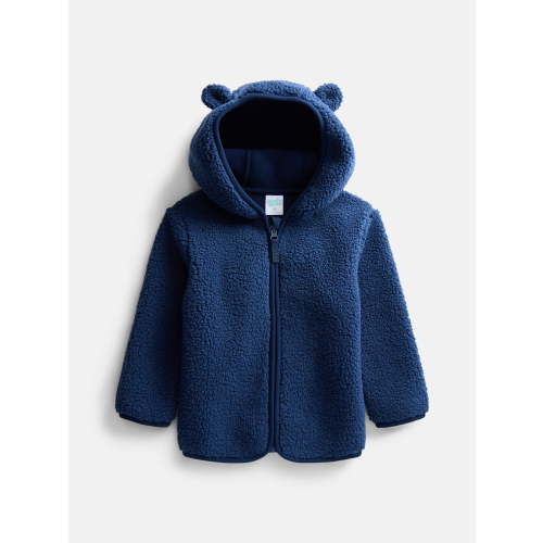 Wonder Nation Baby and Toddler Teddy Fleece Jacket with Hood, Sizes 12M-5T