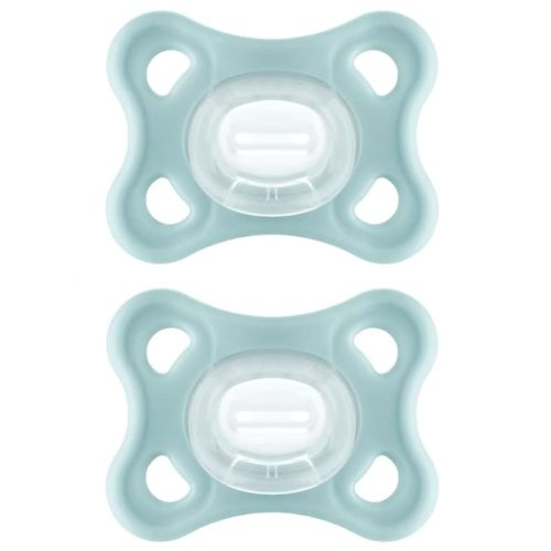 MAM Comfort Baby Pacifiers, Lightweight One-Piece Full Silicone Binky for Newborns 3-12 Months, BPA-Free, Easy to Clean Pacifier, Best for Breastfed Babies, with Sterilizer Case, 2 Count Binkies