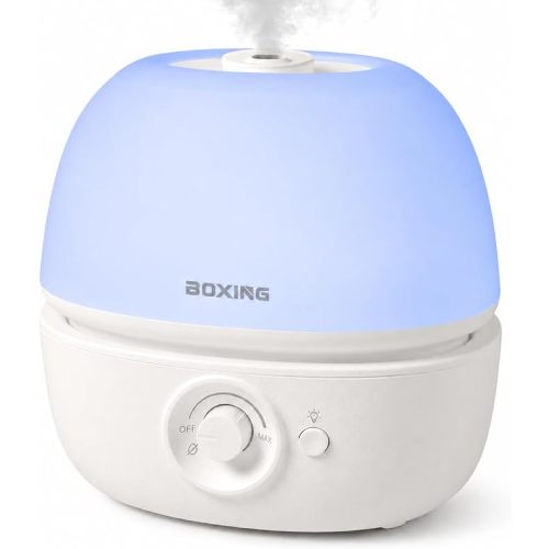 BOXING 3L Cool Mist Humidifier for Bedroom, Top Fill, Quiet, Night Light