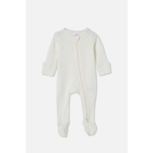 Organic Newborn Zip Through Romper