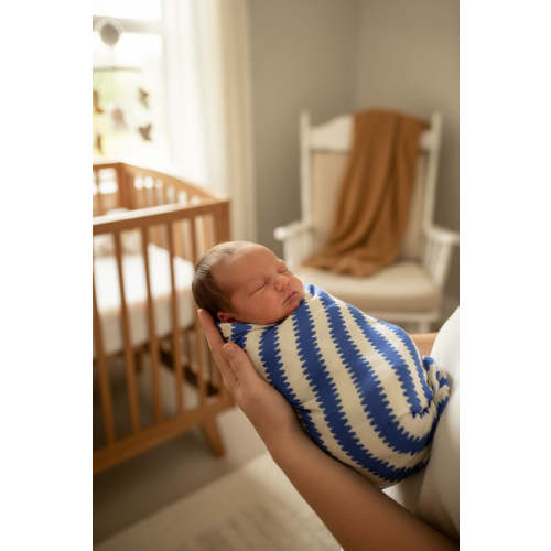 Bamboo Swaddle Wrap - Blueberry Wobble