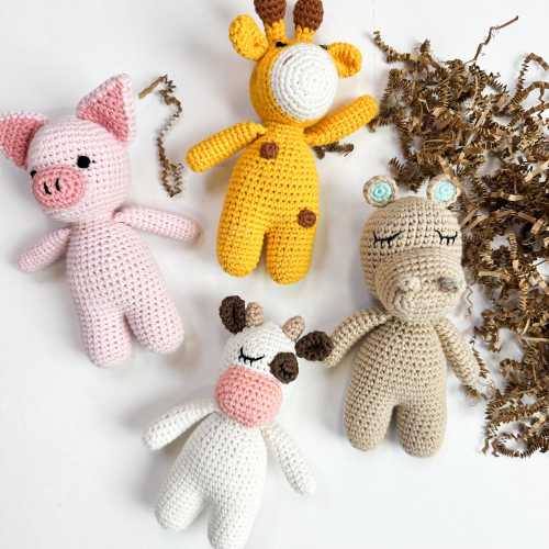 Handmade 100% Cotton Crochet Stuffed Animals