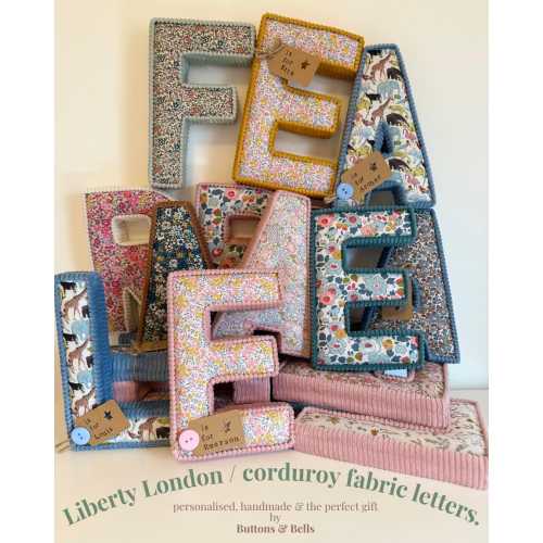 Liberty London fabric letter. Girls bedroom decor. Boys bedroom decor. Nursery decor