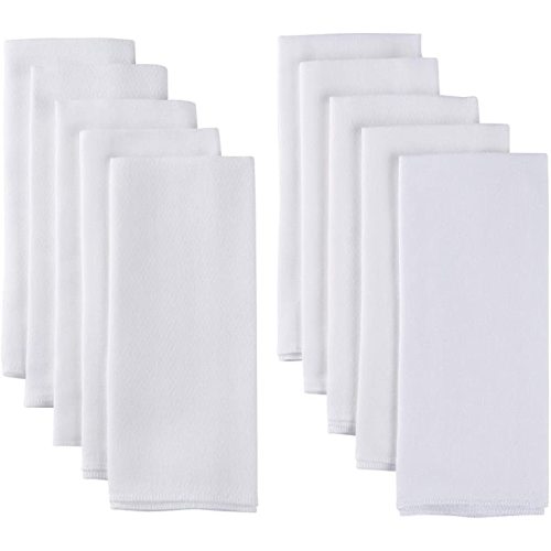 GERBER 10 Count Prefold Birdseye Diaper with Pad, White (Pack of 2)