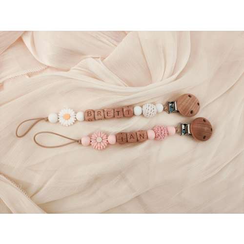 Personalized Pacifier Clip, Custom Dummy Clip, Pacifier Holder, Soother Clip, Binky Clip, Baby Shower Gift, Baby Gift, Newborn Gift