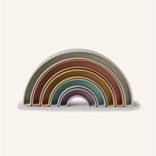 Mushie - Stacking Rainbow - Beige | Smallable